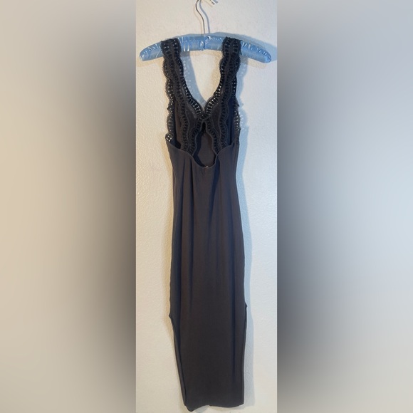 $198 FREE PEOPLE SEXY BOHO Lace Trim Tank Double Slit Maxi Dress - Picture 4 of 7